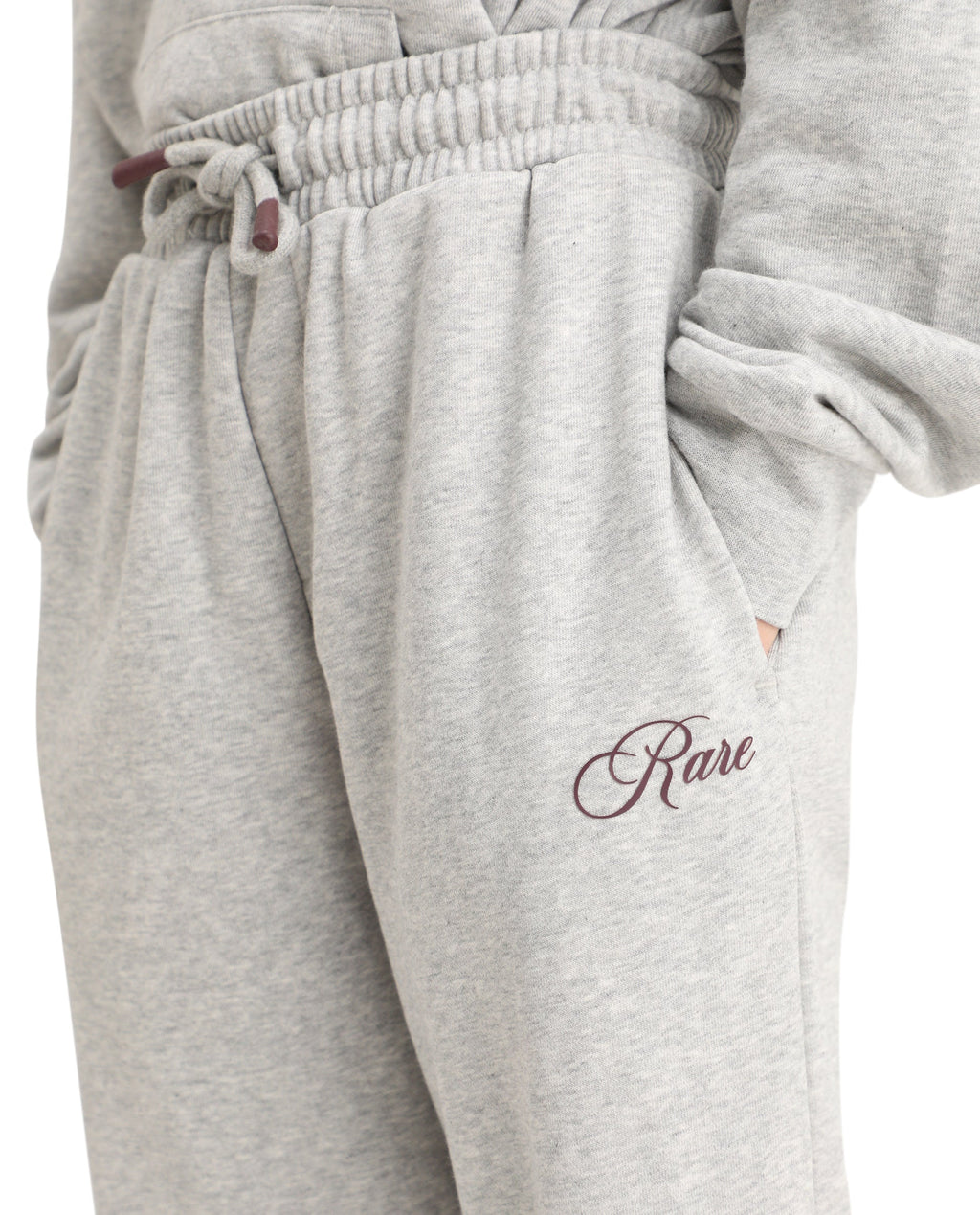 Rare Ones Kids Arno-B Melange Grey Cotton Blend Drawstring Closure Regular Fit Trackpant