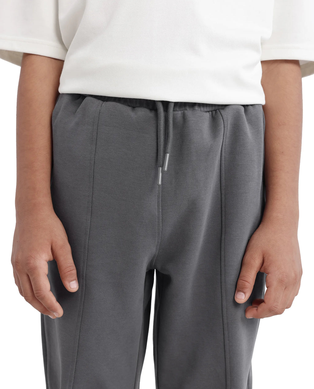 Rare Ones Kids Azeo Dark Grey Cotton Poly Applique Trackpant