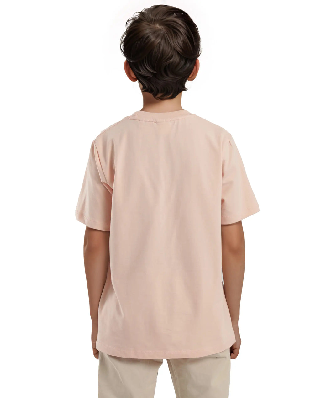 Rare Ones Kids Cati Pink Cotton Fabric Half Sleeves Crew Neck Graphic Print T-Shirt