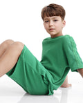 Rare Ones Kids Cole Green Cotton Solid Shorts