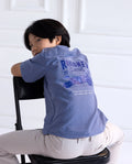 Rare Ones Kids Dornt Pastel Purple Cotton Half Sleeve Button Printed Regular Fit Shirt