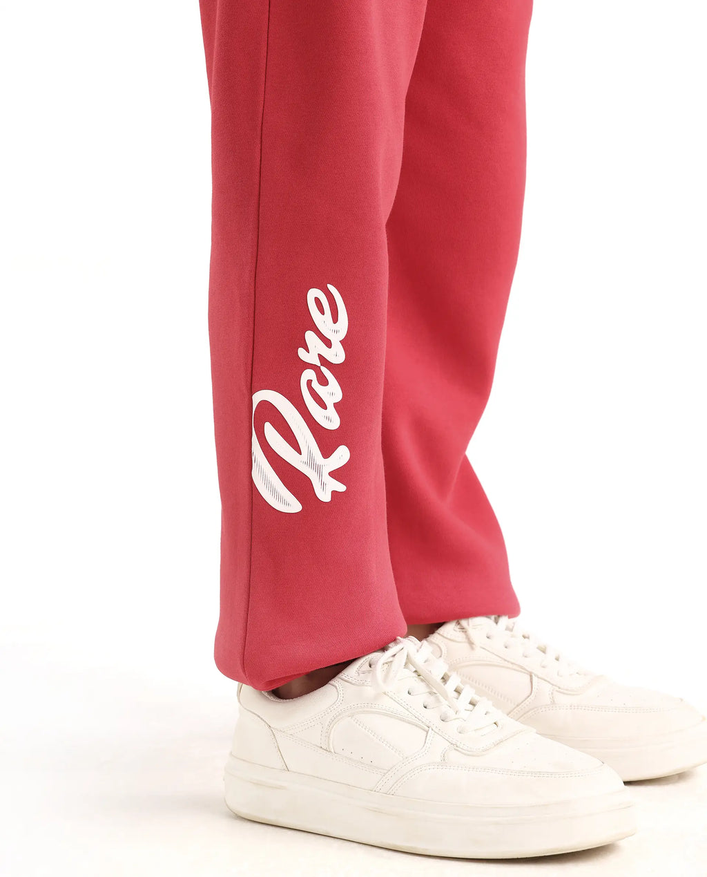Rare Ones Kids Fabio-B Dark Red Cotton Blend Drawstring Closure Hd Print Straight Fit Trackpant