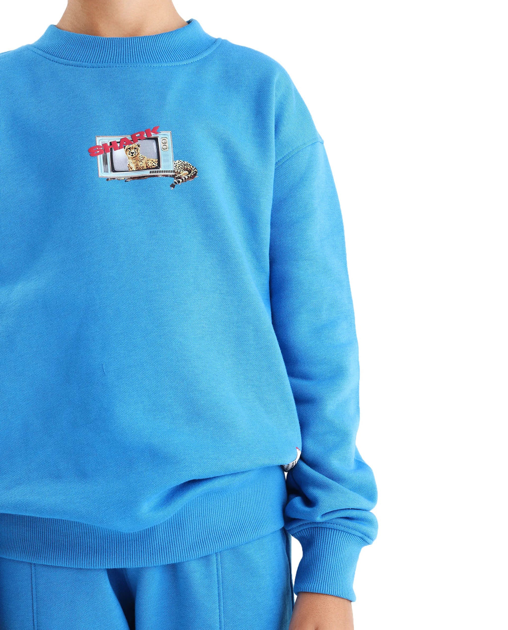 Rare Ones Kids Henry Dark Blue Cotton Graphic Print Oversized Sweatshirt