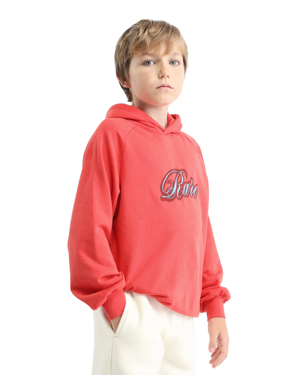 Rare Ones Kids Huck Red Cotton Pull On Crew Neck Full Sleeves Fit Sweatshirt