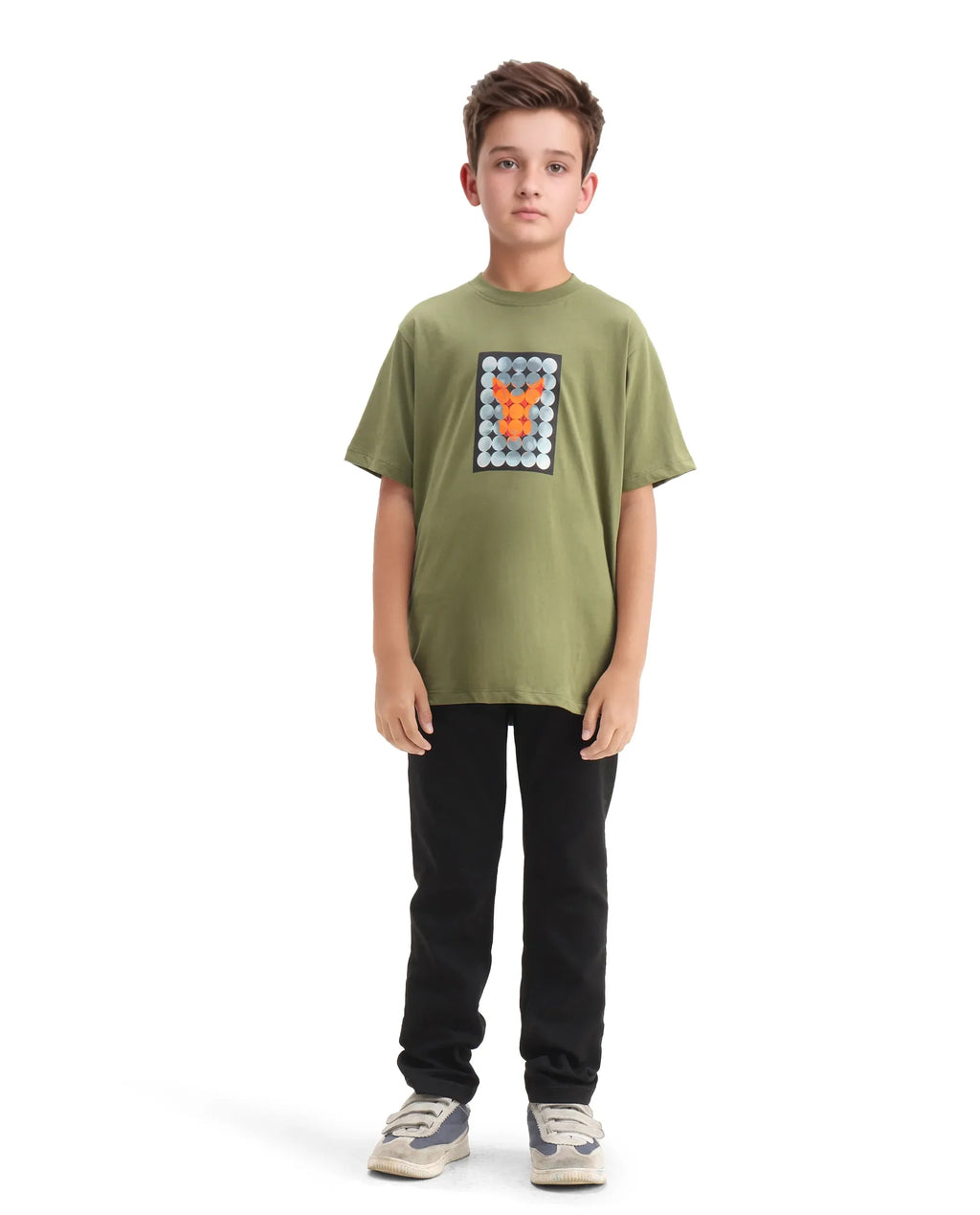 Rare Ones Kids Kino Black Cotton Poly Solid Slim Fit Denim Pant