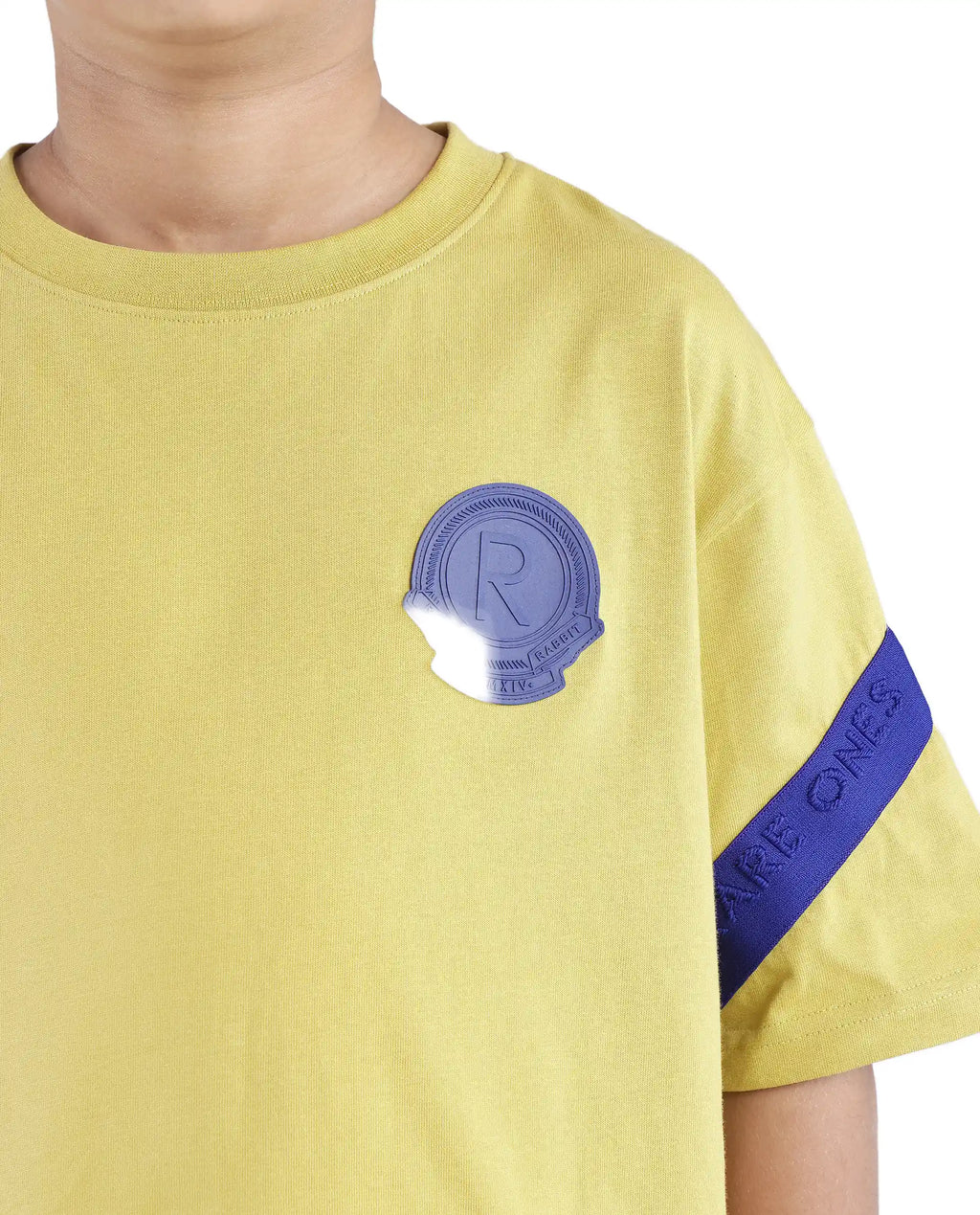 Rare Ones Kids Komp Flouroscent Green Cotton Short Sleeve Crew Neck Pigment Print Boxy T-Shirt