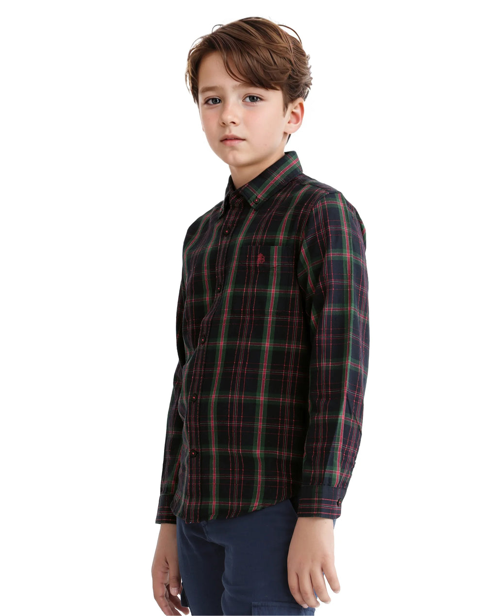 Rare Ones Kids Lian Black Cotton Full Sleeve Solid Shirt