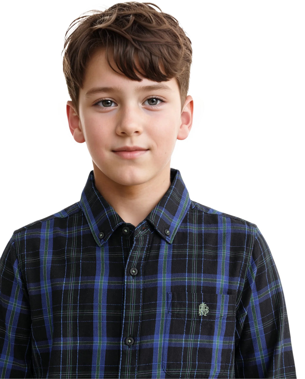 Rare Ones Kids Lian Navy Cotton Full Sleeve Crew Neck Hd Print Shirt