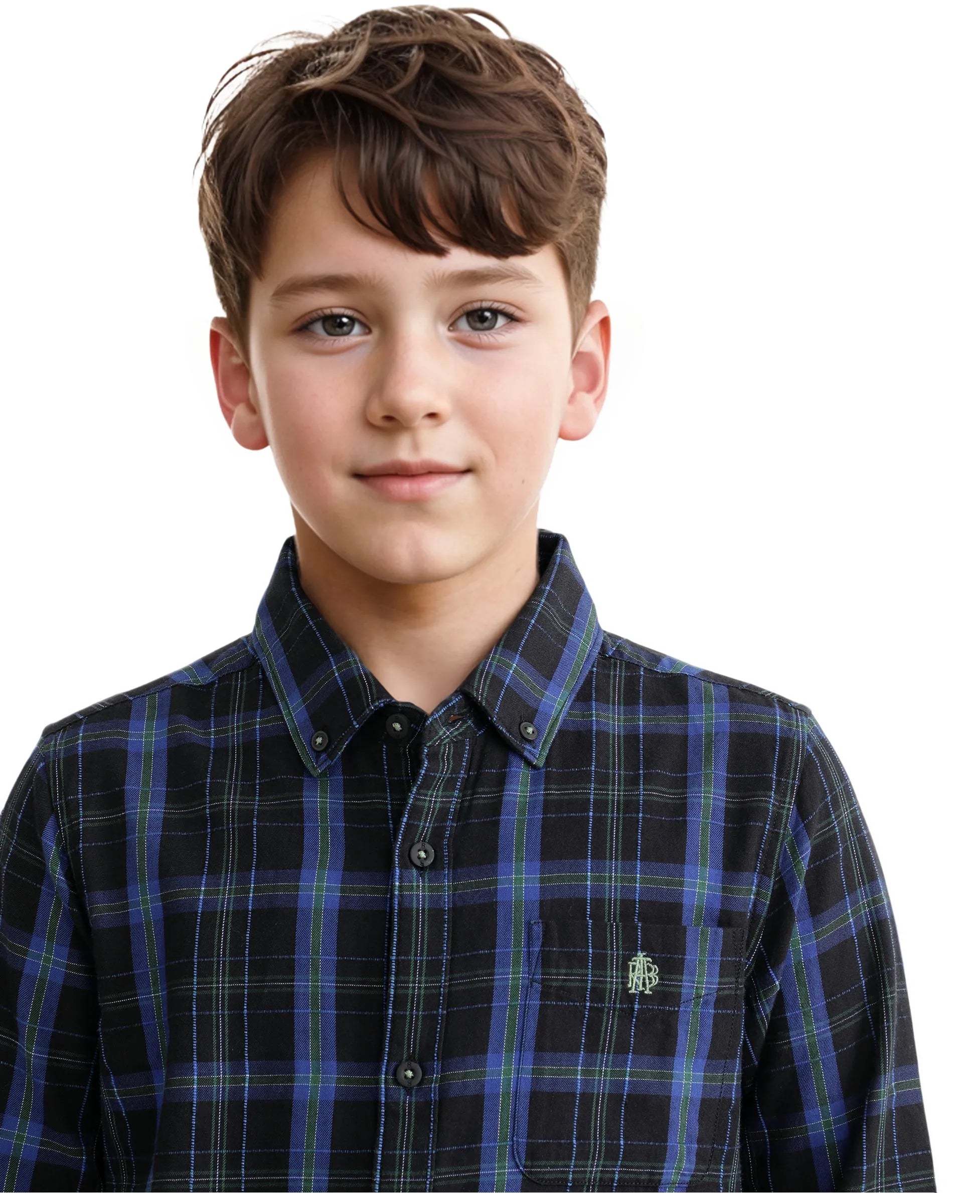 Rare Ones Kids Lian Navy Cotton Full Sleeve Crew Neck Hd Print Shirt