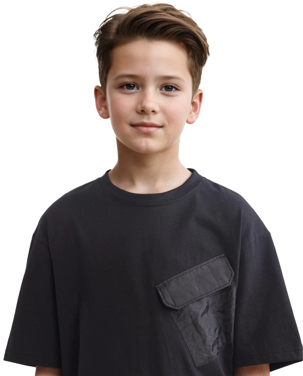 Graphic Back Print Boxy T-Shirt Portz - Black